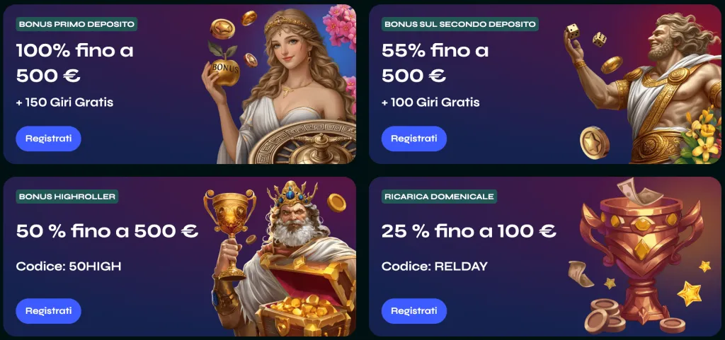 Bonus e promozioni attive in questo momento SvaSpin Casino